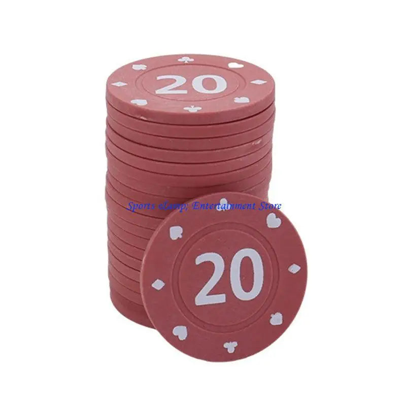 G7NF Pack of 100Pcs Game Wagering Mahjong Money Chip Set For Gambling Game Playings Counting and Other Recreations Game (mahjong scoring coins)