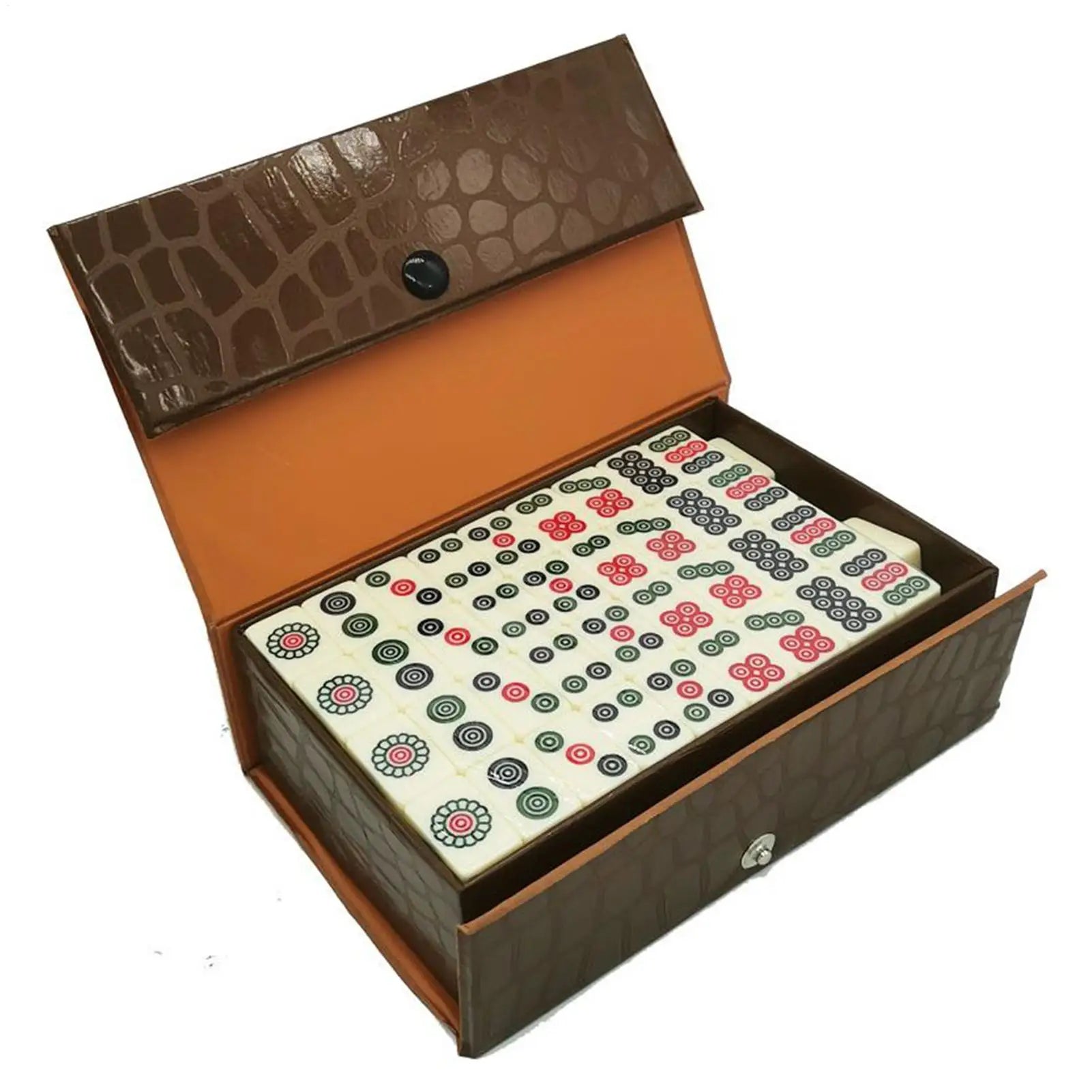 Chinese Mahjong Game Set 144 White Engraved Mini Tiles For Family Gathering For Chinese Style Game Play Family Leisure Time (engraved mahjong tiles)