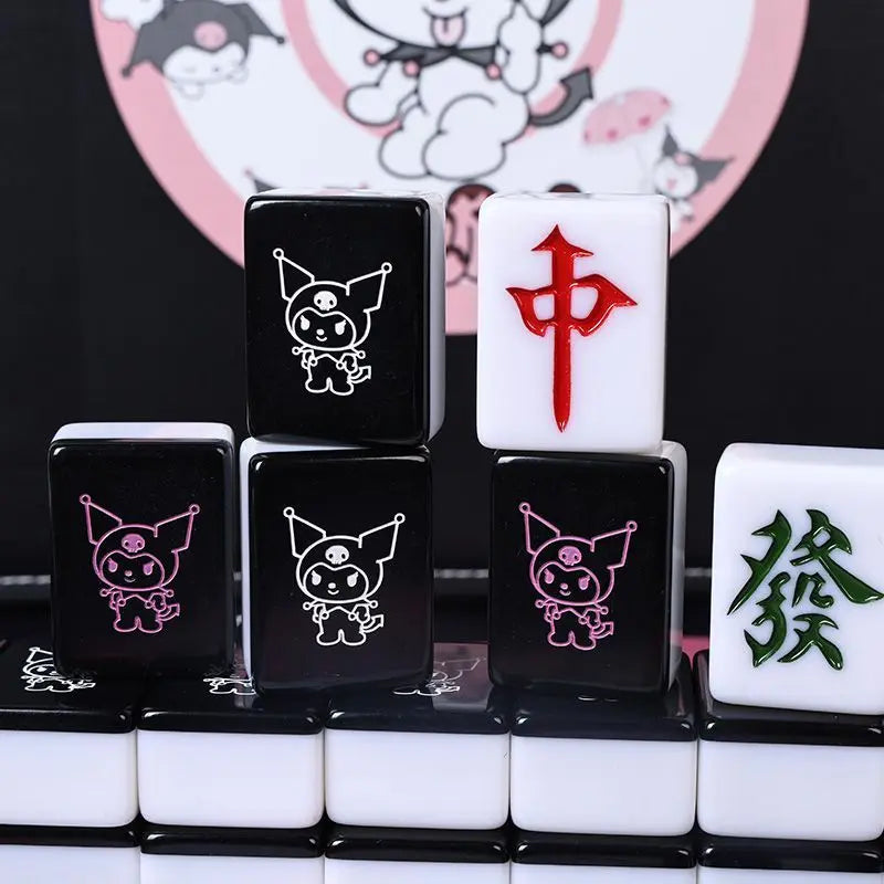 Character Mahjong Tiles, 144 Tiles, Rose, 26 mm