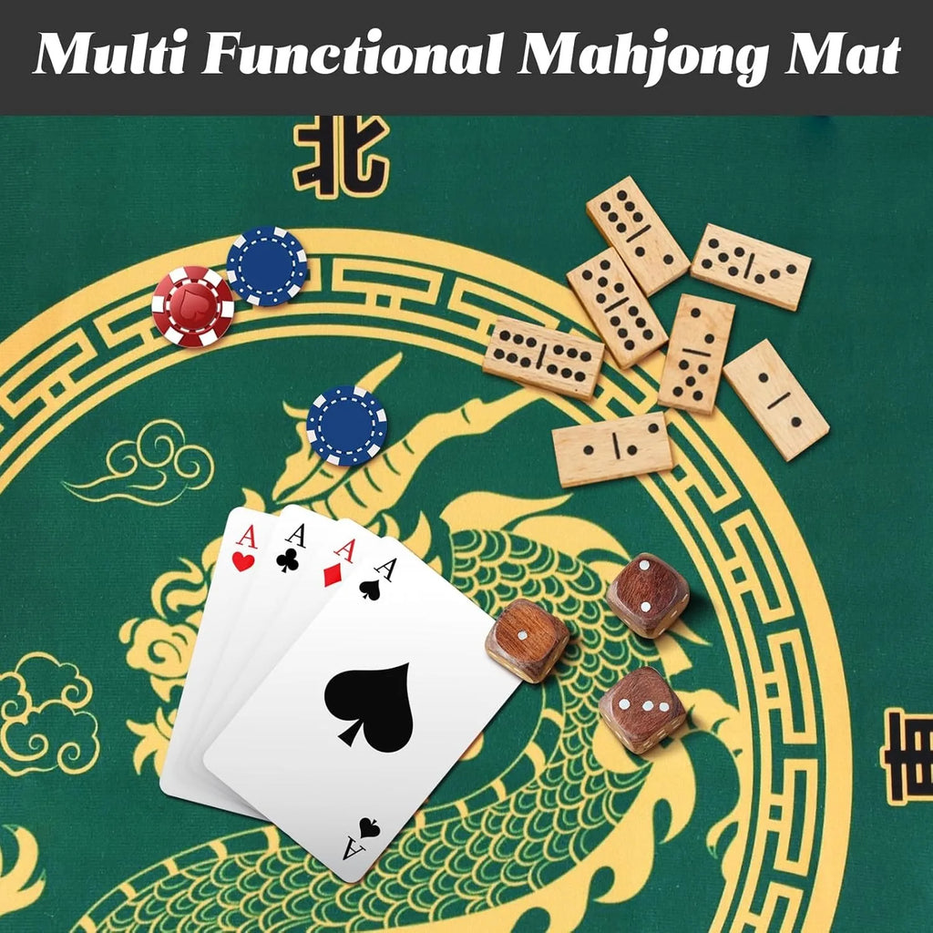 70/80/90cm mahjong game rubber table mat creative design gathering multiplayer game mahjong table mat entertainment accessories (mahjong table mat)