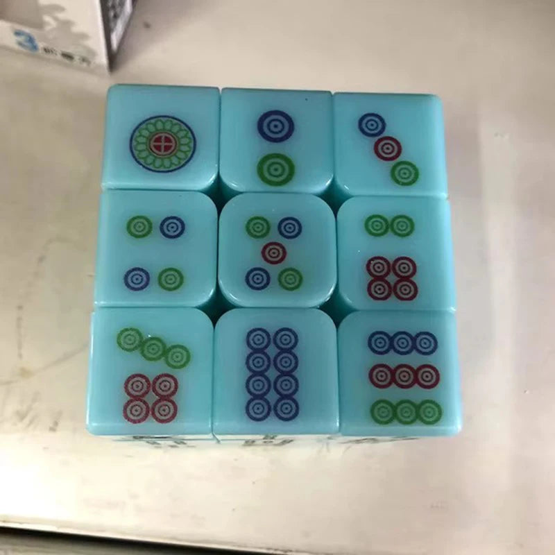 Tiktok Three-tier mahjong cube Decompression Toys Infinity Flip Magic Cube Puzzle Relieve Autism Calm Home Braille Games ornamen (tiktok mahjong set)