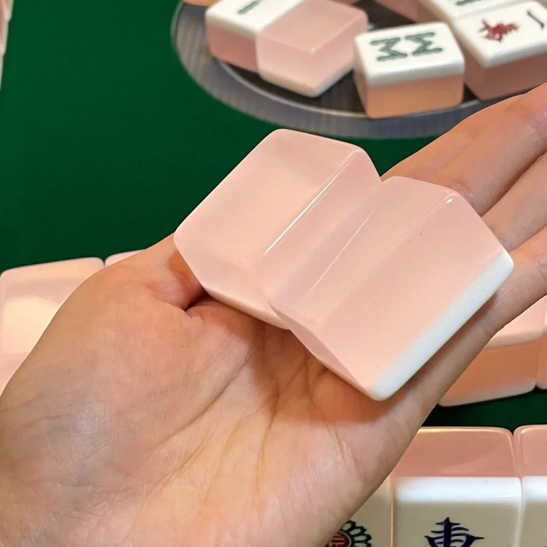 Jade Mahjong Tiles, Hand Rubbed, 144 Tiles | Vermillion