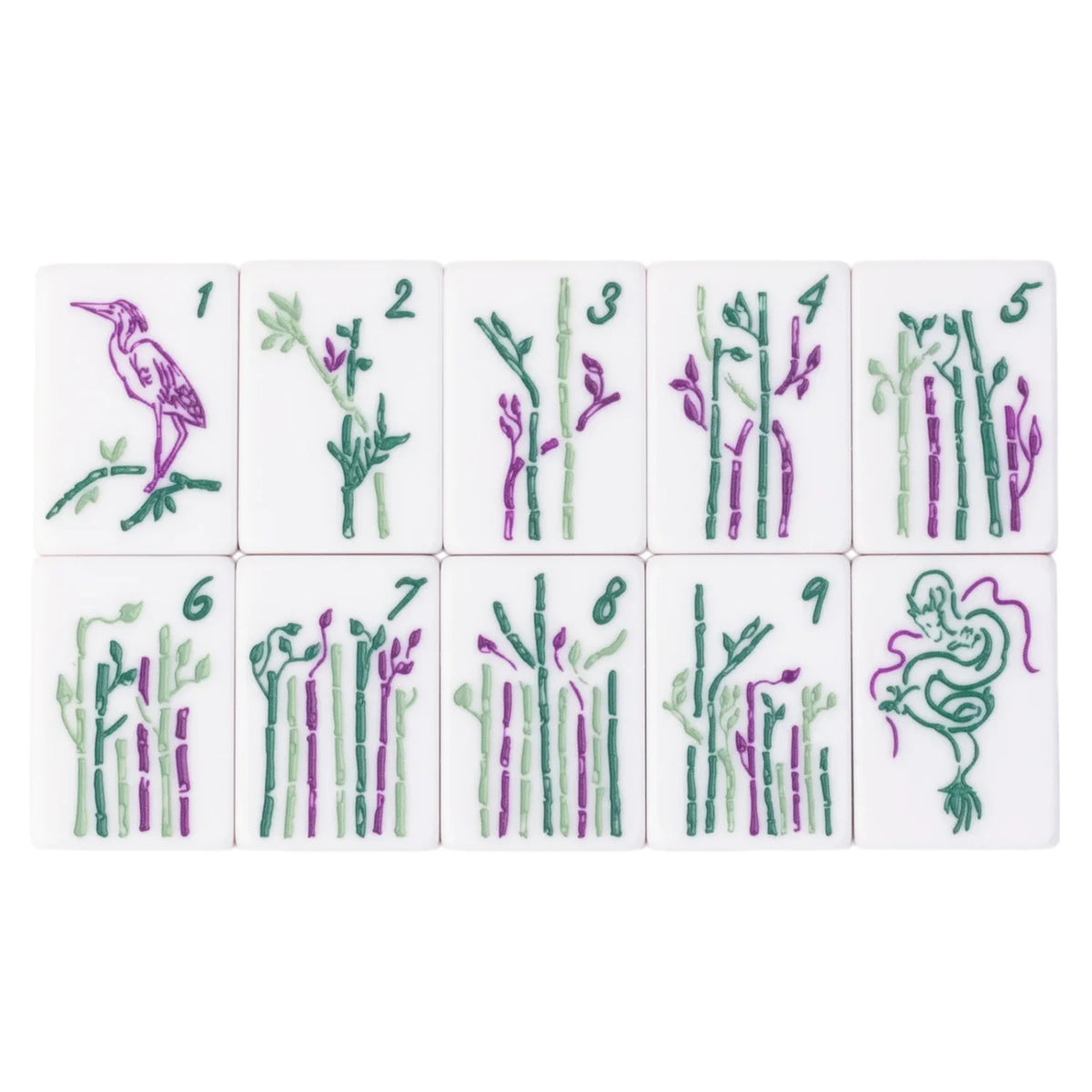 Luxury American Mahjong Tiles, 36 mm Acrylic | Camellia