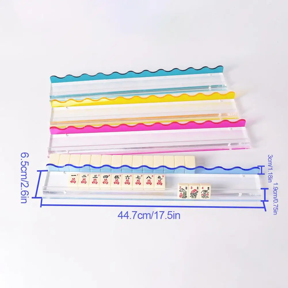 45cm/17.5" Clear Acrylic Mahjong Racks with Magnet Professional Tile Organizer & Racks, Portable Mahjong Accessories (mahjong rack with magnet)
