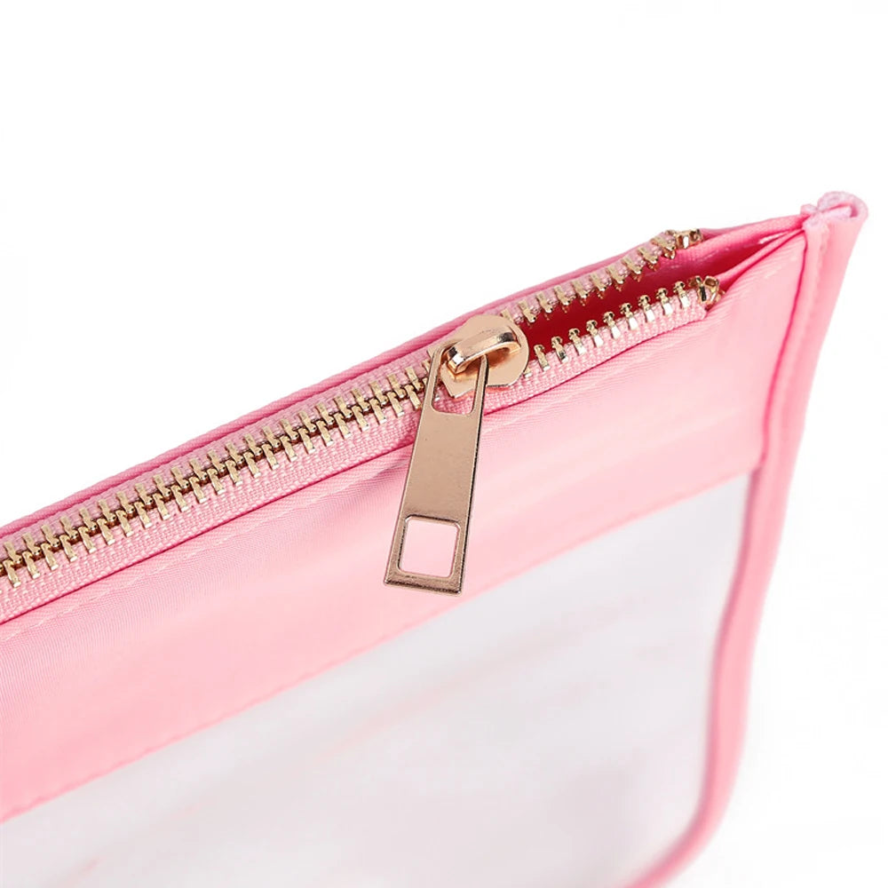 Transparent PVC Window Nylon Top Mahjong Tiles Storage Bag Large Capacity Clear Vinyl Flat Zipper Mahj Bag Stitched Mahjong Bag (clear mahjong tile bag)