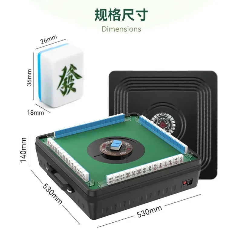 Compact Mahjong Table with Lighter Design Mahjong Machine Patented Random Shuffle 90% for Small Spaces and Travel Use (mahjong shuffling table)