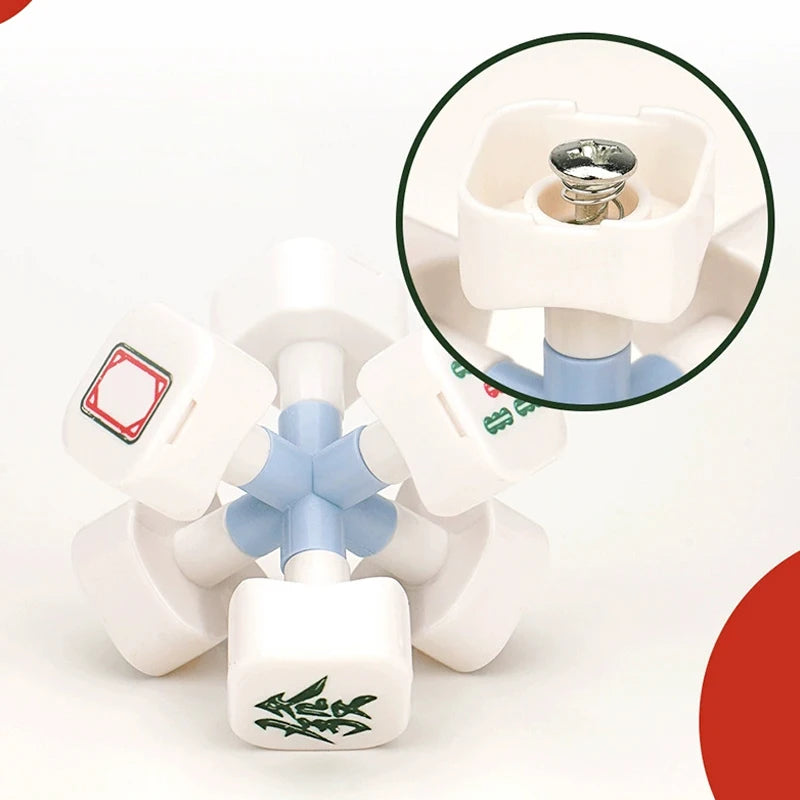Tiktok Three-tier mahjong cube Decompression Toys Infinity Flip Magic Cube Puzzle Relieve Autism Calm Home Braille Games ornamen (tiktok mahjong set)