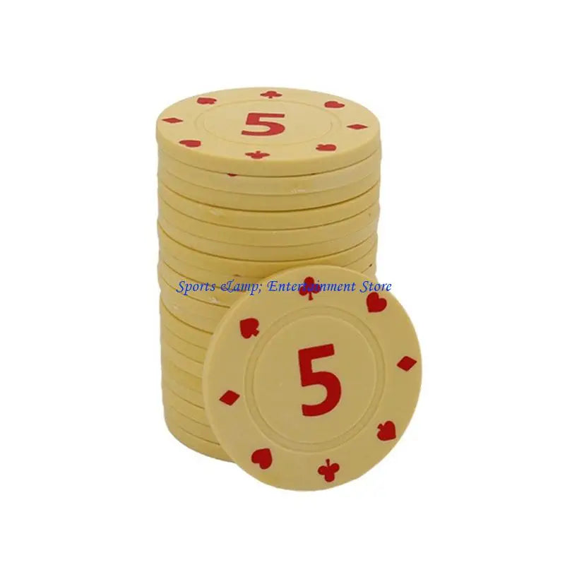 G7NF Pack of 100Pcs Game Wagering Mahjong Money Chip Set For Gambling Game Playings Counting and Other Recreations Game (mahjong scoring coins)