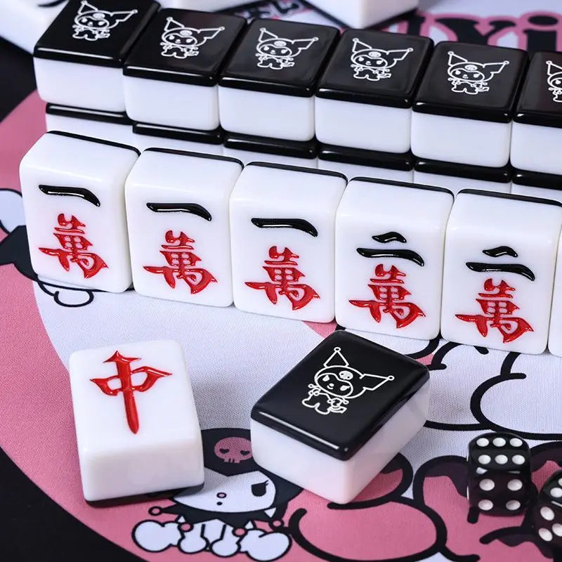 Character Mahjong Tiles, 144 Tiles, Rose, 26 mm