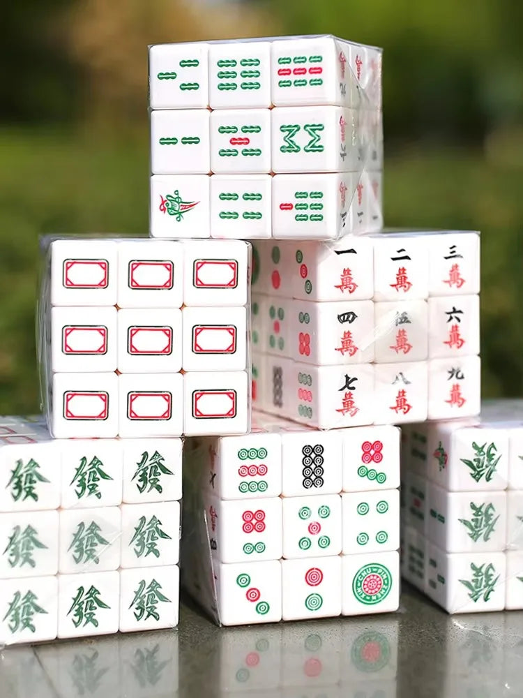 Tiktok Three-tier mahjong cube Decompression Toys Infinity Flip Magic Cube Puzzle Relieve Autism Calm Home Braille Games ornamen (tiktok mahjong set)