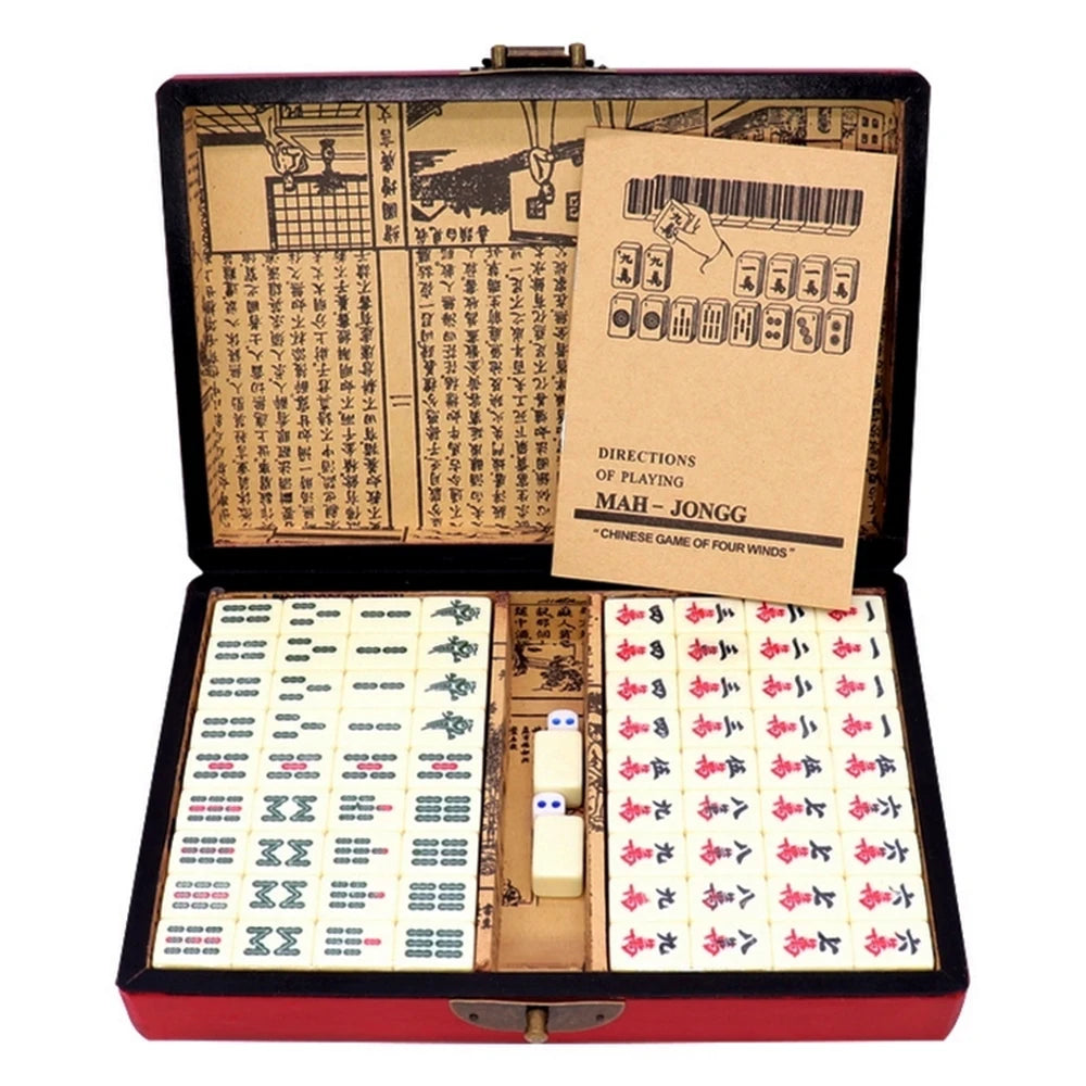 Numbered Mahjong Tiles Set, 144 Tiles, Chinese