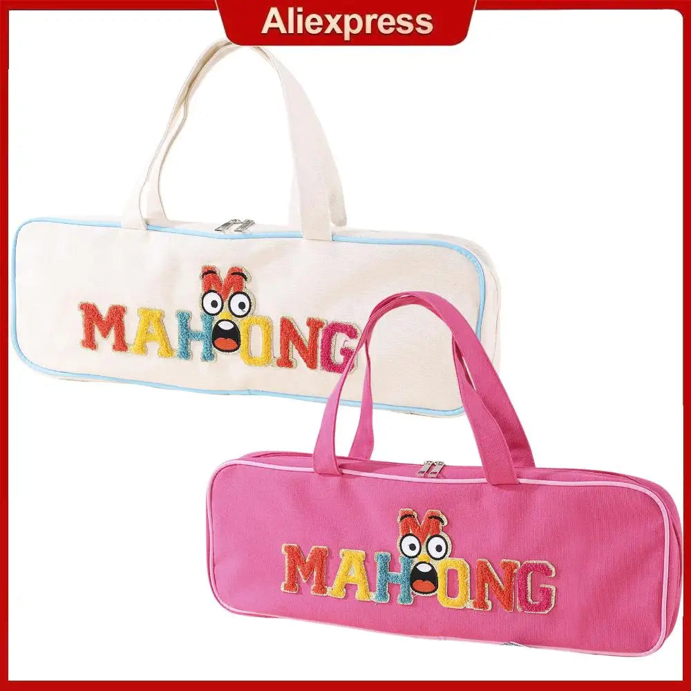 Mahjong Tile Storage Bag, Waterproof Canvas