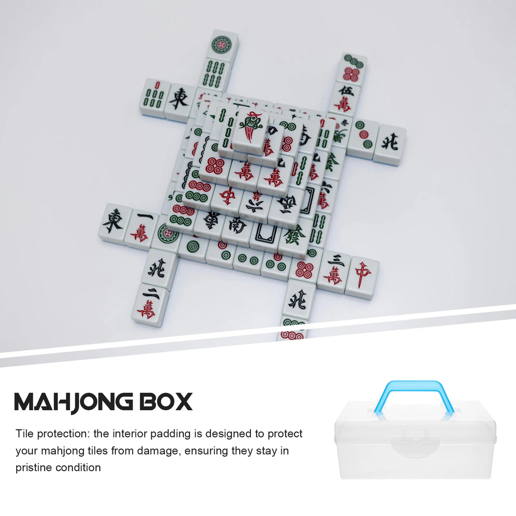 Large Mahjong Storage Box, Vintage Style Organiser
