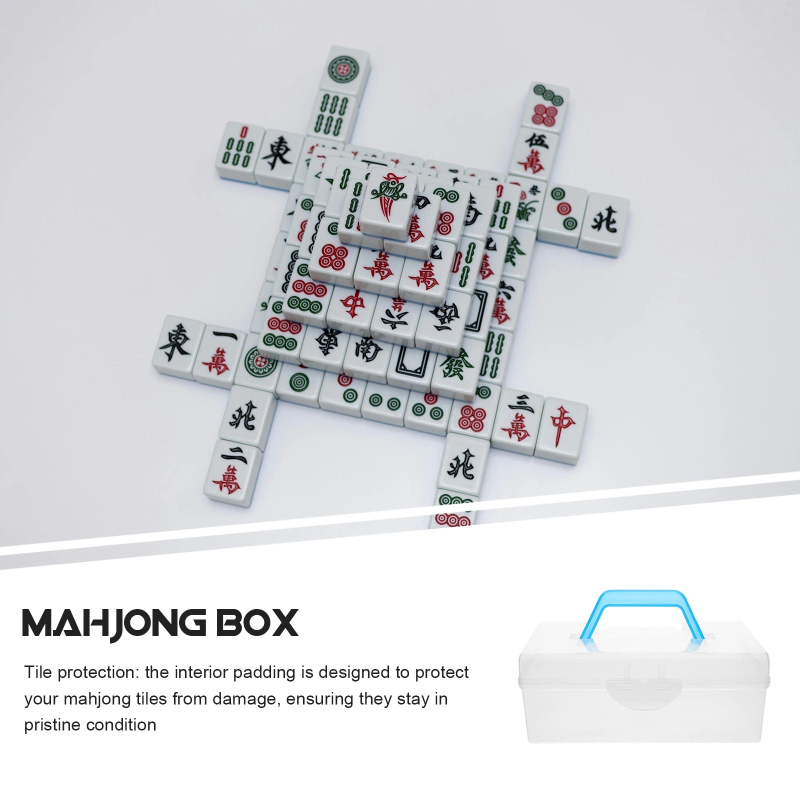 Large Mahjong Storage Box, Vintage Style Organiser
