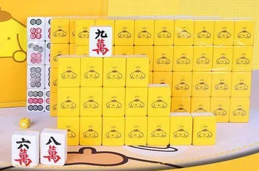 26mm Mini 144pcs Sanrio My Melody Mahjong Set Hello Kitty Portable Travel Mahjong Board Game for Gathering Christmas Gift Toys (hello kitty memory match mahjong)