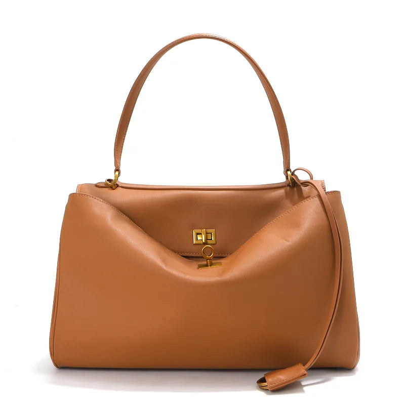 Mahjong Leather Handbag, Two Sizes, Cowhide