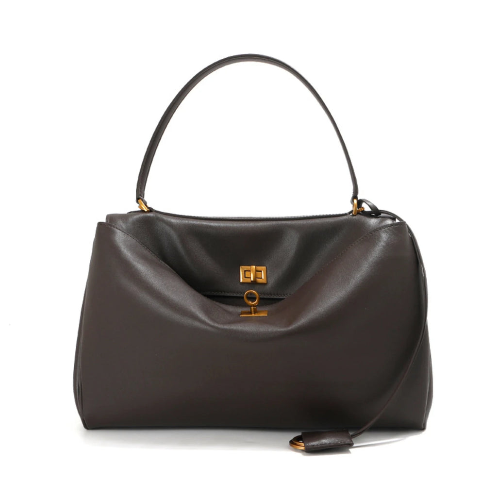 Mahjong Leather Handbag, Two Sizes, Cowhide