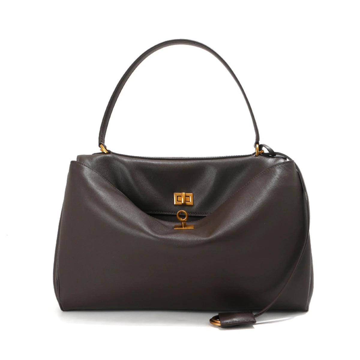 Women's Premium Genuine Leather Underarm Bag Luxury Cowhide Mahjong Bag Versatile Commute Shoulder Crossbody Handbag For Women (mahjong leather handbag)