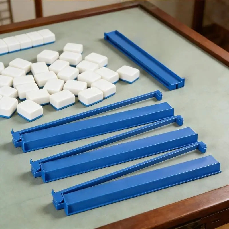 Compact 18 Inch Mahjong Tile Holders And Push Tools Great For Family Gatherings A2UB (mahjong racks and pushers)