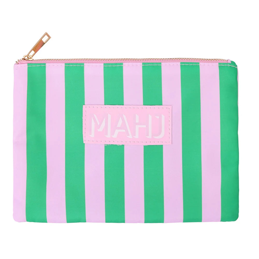 New Print Portable Nylon Mahjong Card Storage Bag Zipper Closure Candy Waterproof Chips Pouch Mahjong Tile Cards Accessory Bag (mahjong card bag)