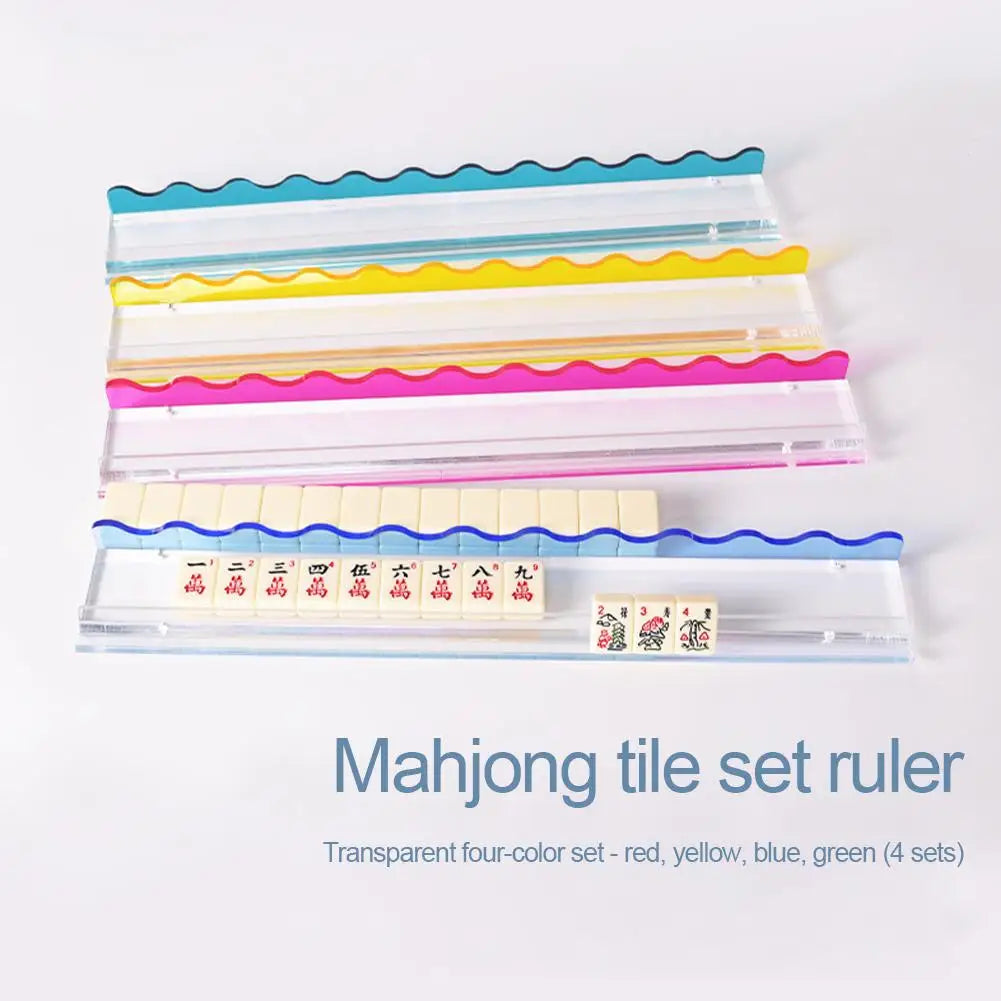 45cm/17.5" Clear Acrylic Mahjong Racks with Magnet Professional Tile Organizer & Racks, Portable Mahjong Accessories (mahjong rack with magnet)