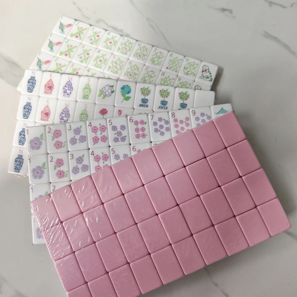 Hot Selling American Mahjong Set 160 Tiles 4-Layer Acrylic Mah Jongg Portable Travel Family Party Game surprise Gifts Mahjong (travel mahjong set)