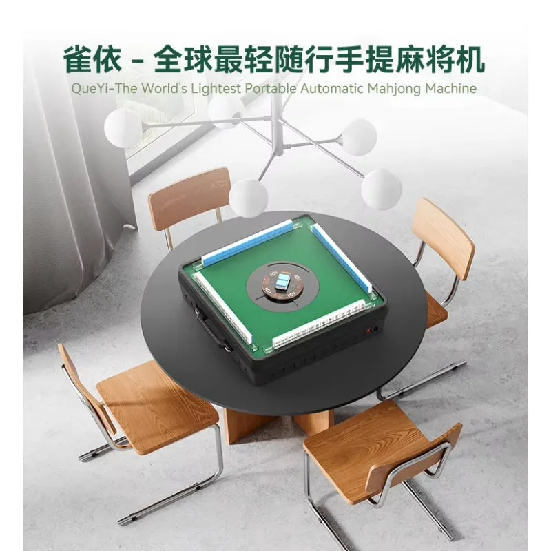 Compact Mahjong Table with Patented Random Shuffle 90% Lighter Design Mahjong Machine for Small Spaces and Travel Use (compact mahjong table)