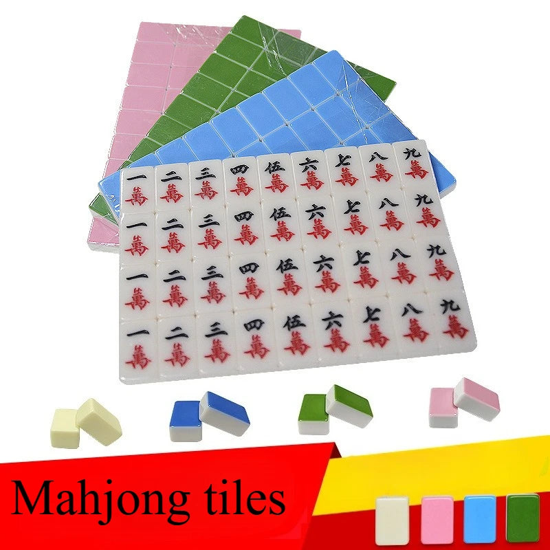 Mahjong Set with Handbag, 144 Numbered Tiles, 24 mm