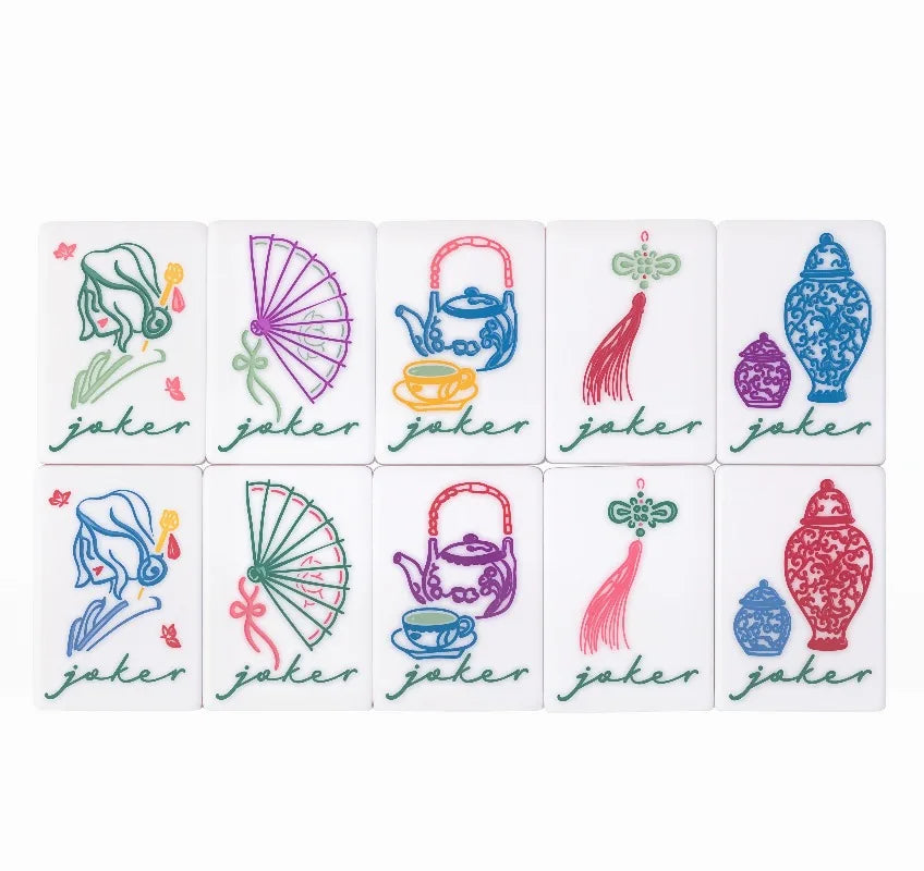 【Mahjong Set】Board Game2026 Factory OEM American-Style Modern Mahjong Set Tiles Dark Marble Acrylic Acrylic Set Durable Portable (american style mahjong set)
