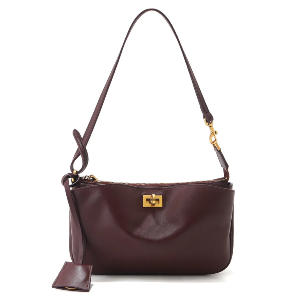 Women's Premium Genuine Leather Underarm Bag Luxury Cowhide Mahjong Bag Versatile Commute Shoulder Crossbody Handbag For Women (mahjong leather handbag)