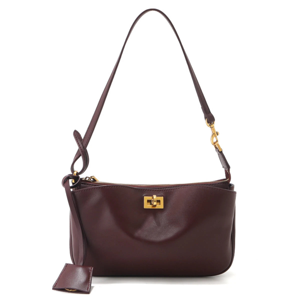 Women's Premium Genuine Leather Underarm Bag Luxury Cowhide Mahjong Bag Versatile Commute Shoulder Crossbody Handbag For Women (mahjong leather handbag)