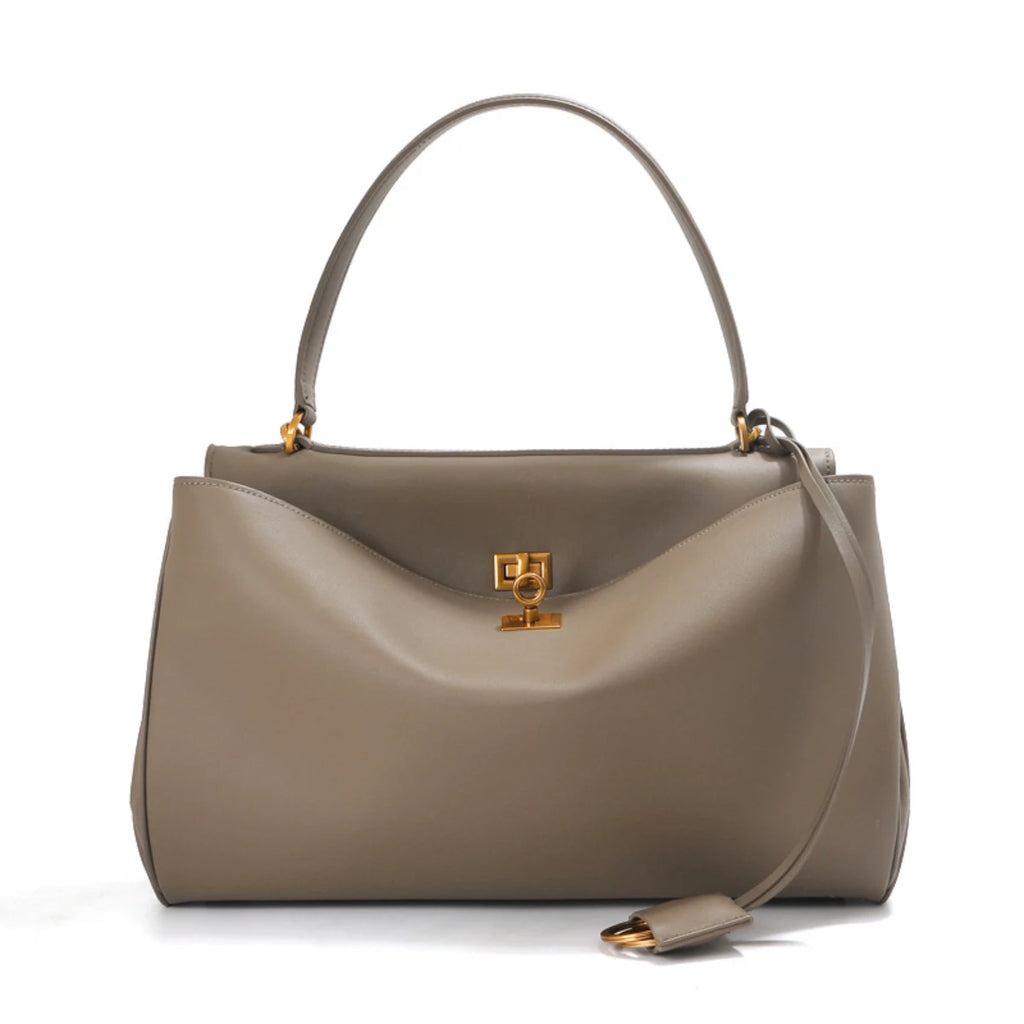 Mahjong Leather Handbag, Two Sizes, Cowhide