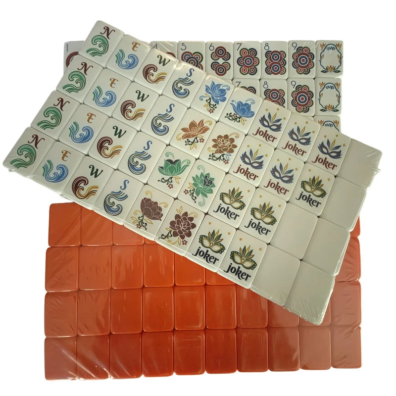 4 Layer Acrylic Mahjong Game American Mahjong Tile Set for Adults 160pcs Mahjong Tiles Portable Family Party Surprise Gifts (american mahjong tiles set)
