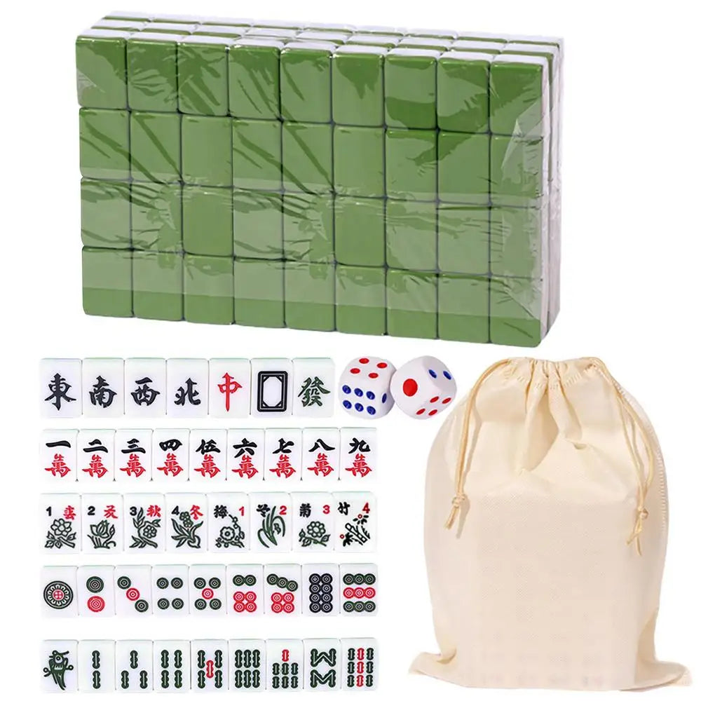 Mahjong Set 146 Tiles with Box, 22 mm Engraved