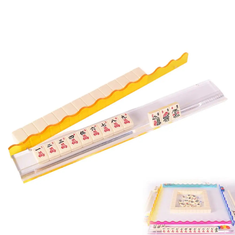 45cm/17.5" Clear Acrylic Mahjong Racks with Magnet Professional Tile Organizer & Racks, Portable Mahjong Accessories (mahjong rack with magnet)