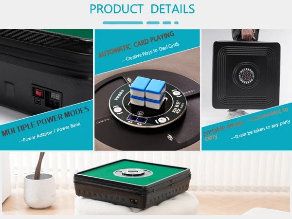 Modern Portable Automatic American and Chinese Mahjong Table with Magnetic Tiles and Handheld Mini Gaming Table (portable mahjong table)