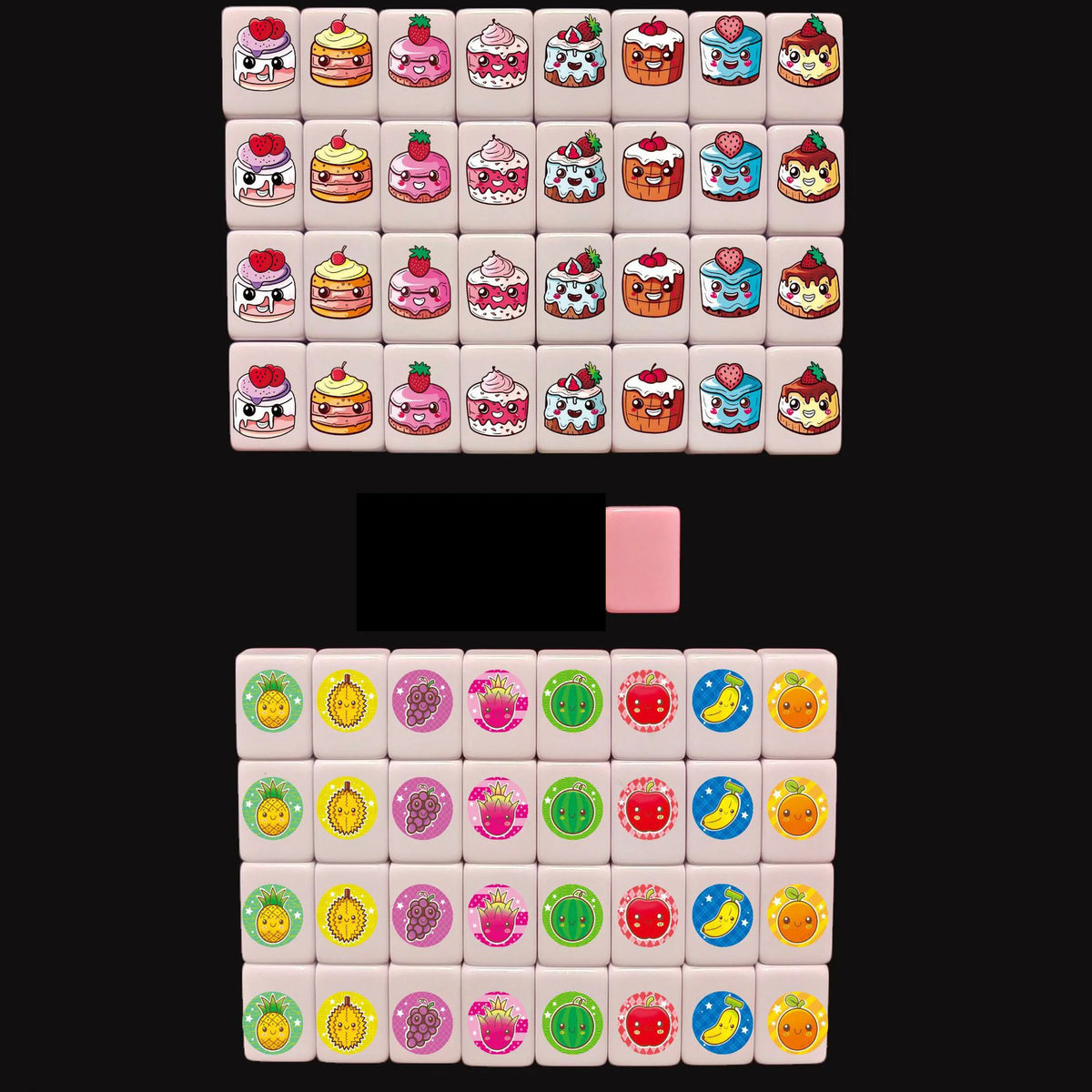 30mm Seaside Escape Mahjong Board Game 64+1 Blocks Sets 65 Shiny Tiles Two Players Majiang for Family Party Games Customizable (seaside escape mahjong board game)