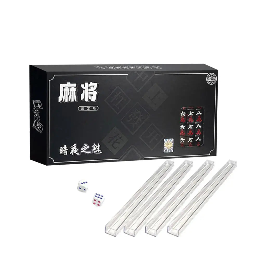 Small Mahjong Set Portable Mahjong Board Games For Adults Traditional Chinese Mahjong Tiles Outdoor Dormitory Travel Game (outdoor mahjong set)