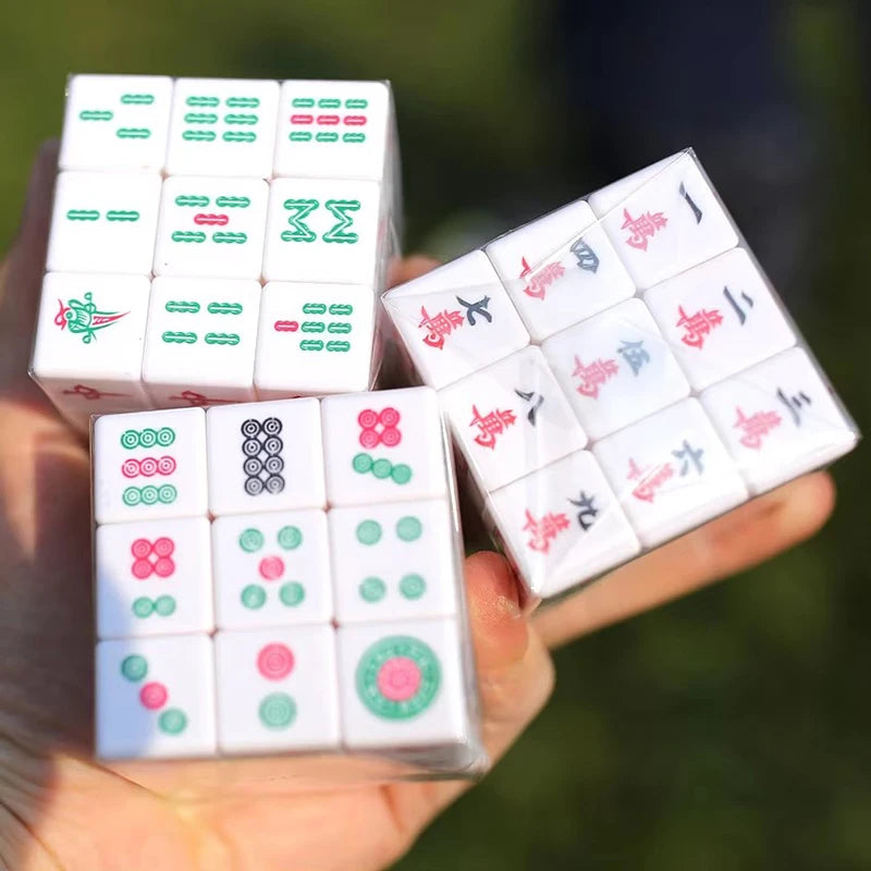 Tiktok Three-tier mahjong cube Decompression Toys Infinity Flip Magic Cube Puzzle Relieve Autism Calm Home Braille Games ornamen (tiktok mahjong set)