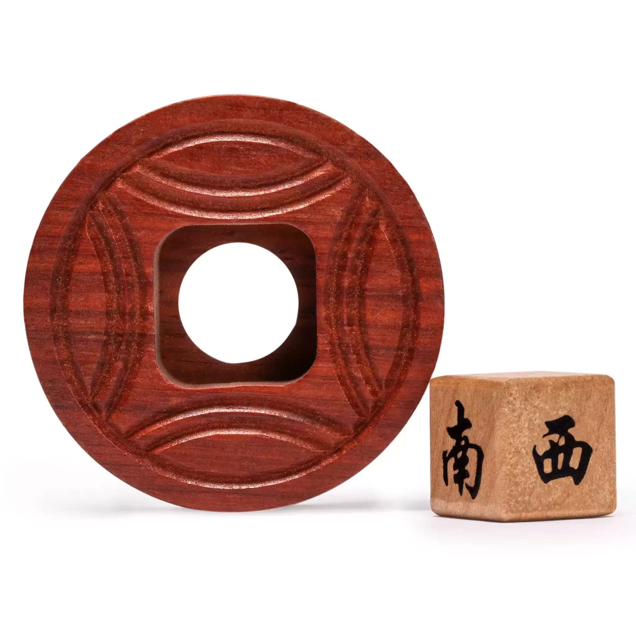 Wooden Mahjong Wind Indicator, Solid Wood