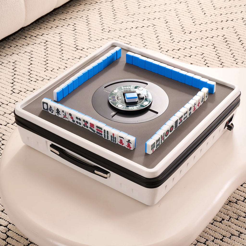 Portable Automatic American & Chinese-Style Mahjong Table With Magnetic Tiles Hand-Held Mini-Gambling Table (magnetic mahjong table)