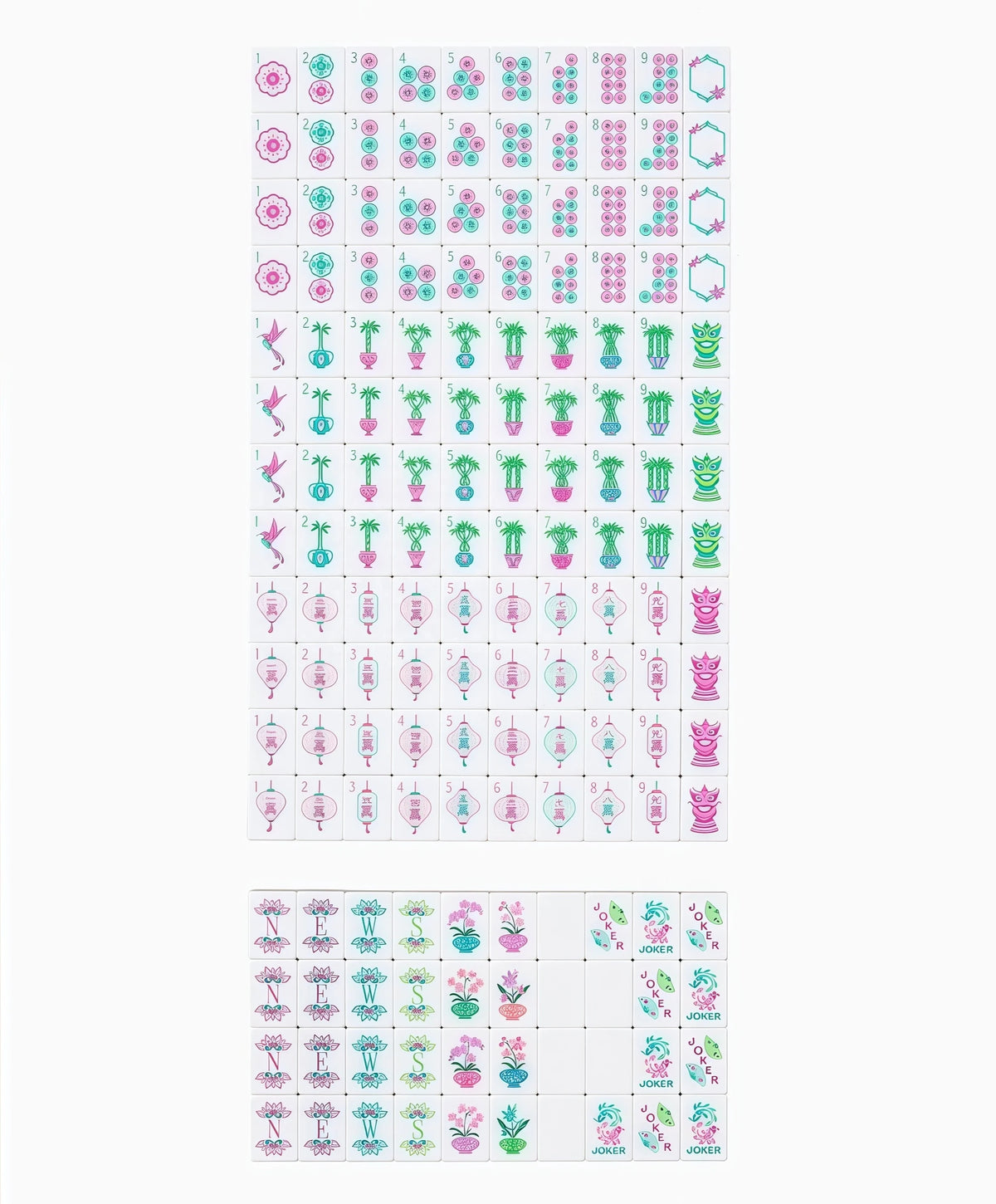 Emerald Mahjong Tiles, Acrylic, with Carry Bag | Magnolia