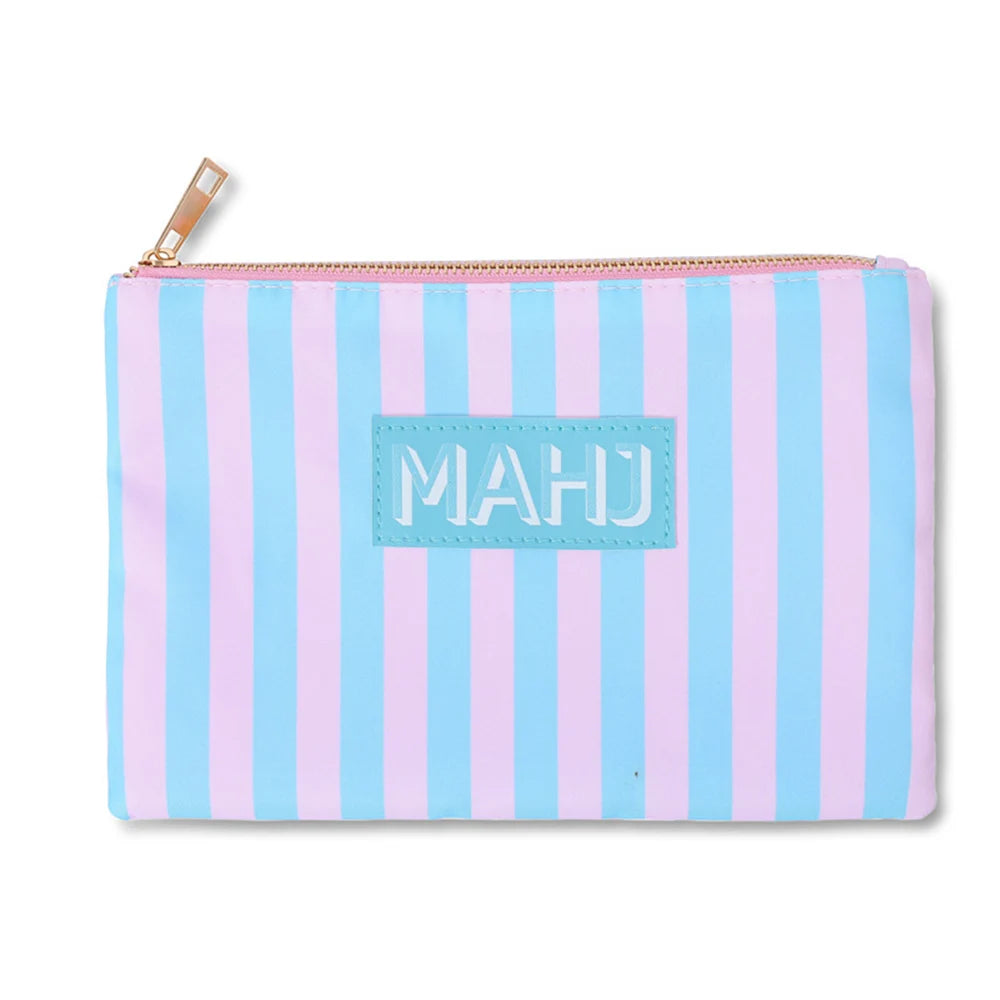 New Print Portable Nylon Mahjong Card Storage Bag Zipper Closure Candy Waterproof Chips Pouch Mahjong Tile Cards Accessory Bag (mahjong card bag)