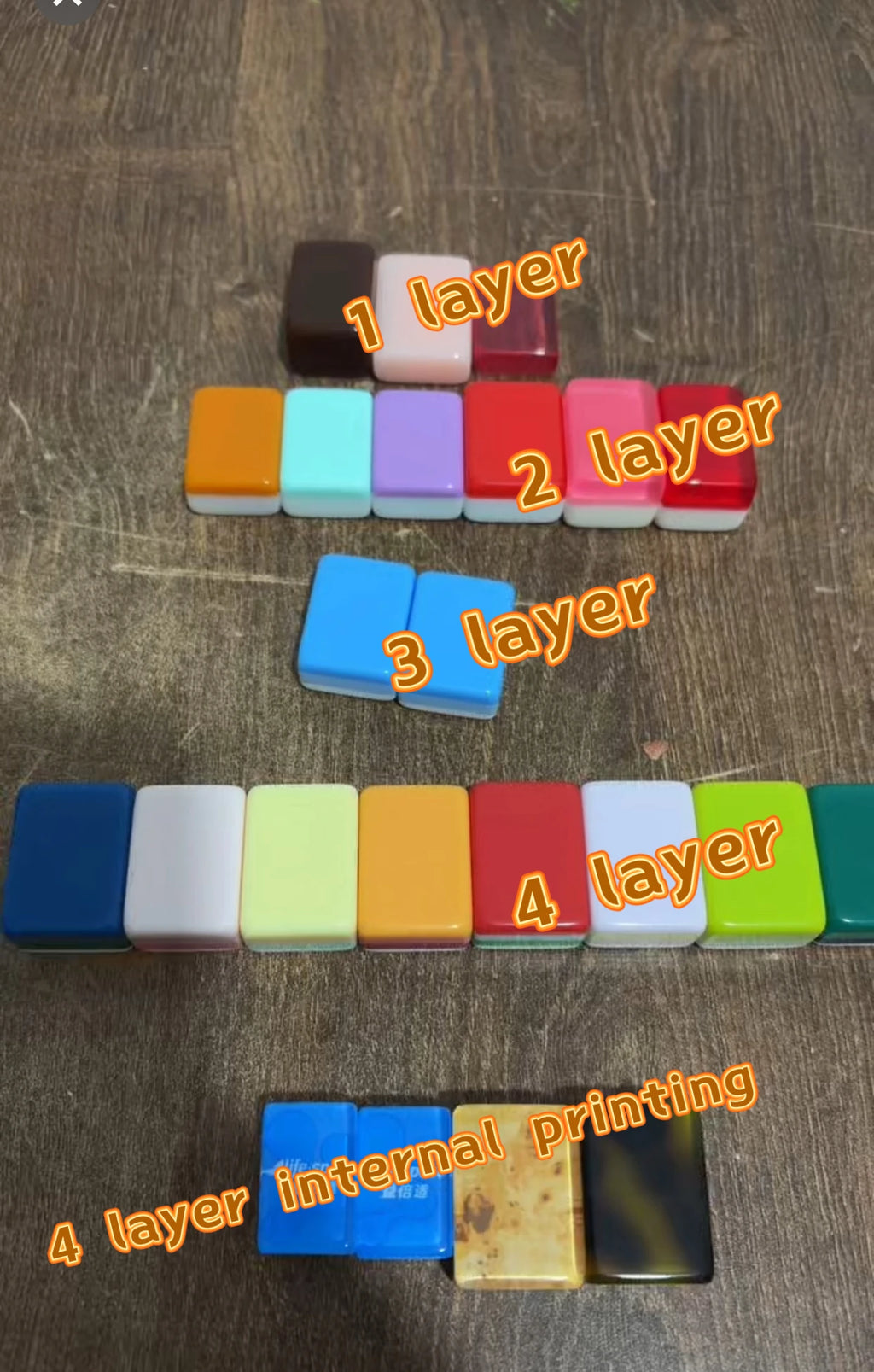 Custom-made Layer American Mahjong Tiles purple 4 People Party Mahjong Acrylic Mahjong American (purple mahjong tiles set)