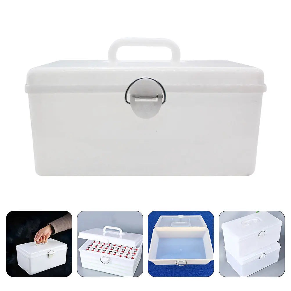 Plastic Mahjong Storage Box Portable Multi-Functional Organizer with Handle for Mahjong Tiles Accessories Household Game Storage (mahjong storage box)