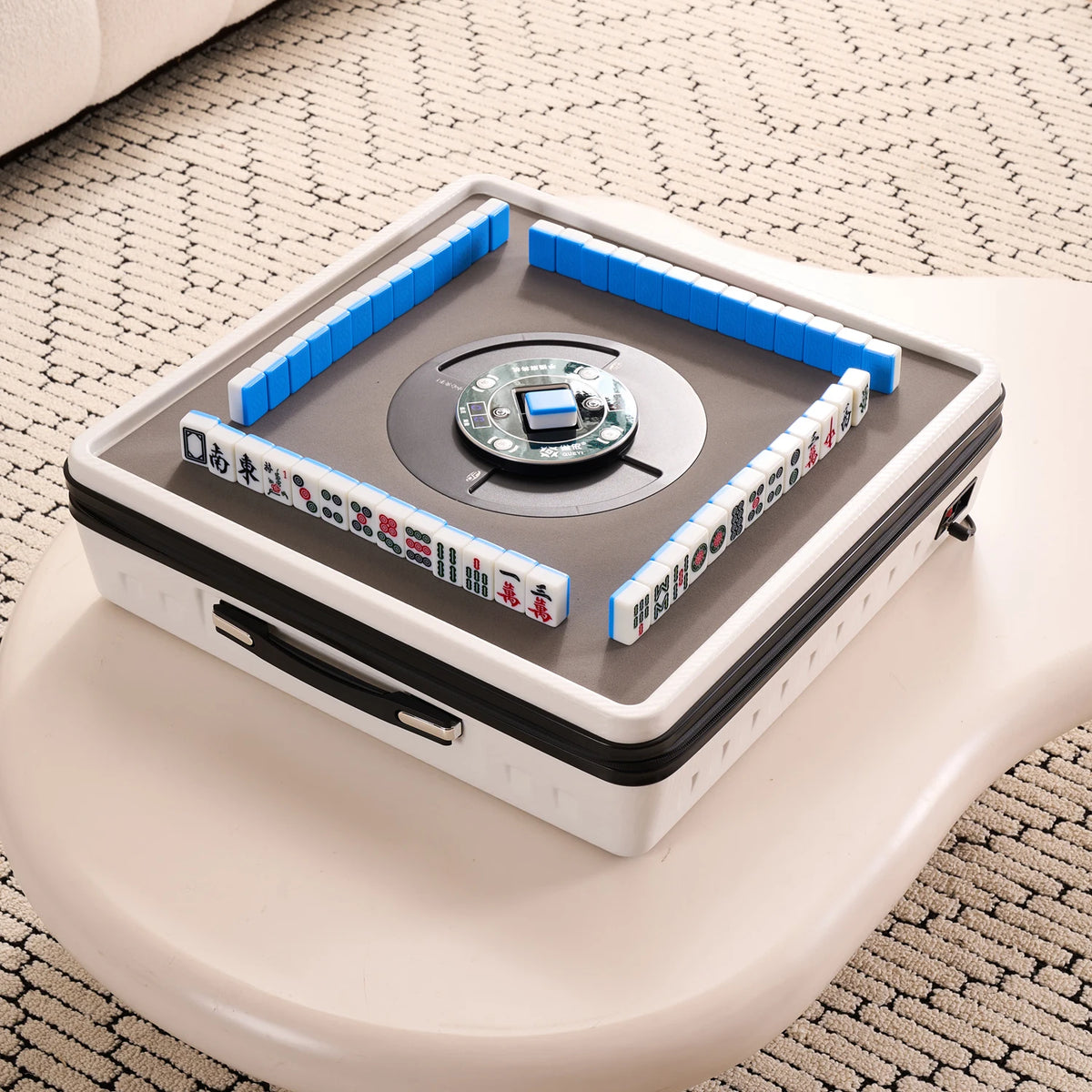 Portable Automatic American & Chinese-Style Mahjong Table With Magnetic Tiles Hand-Held Mini-Gambling Table (magnetic mahjong table)