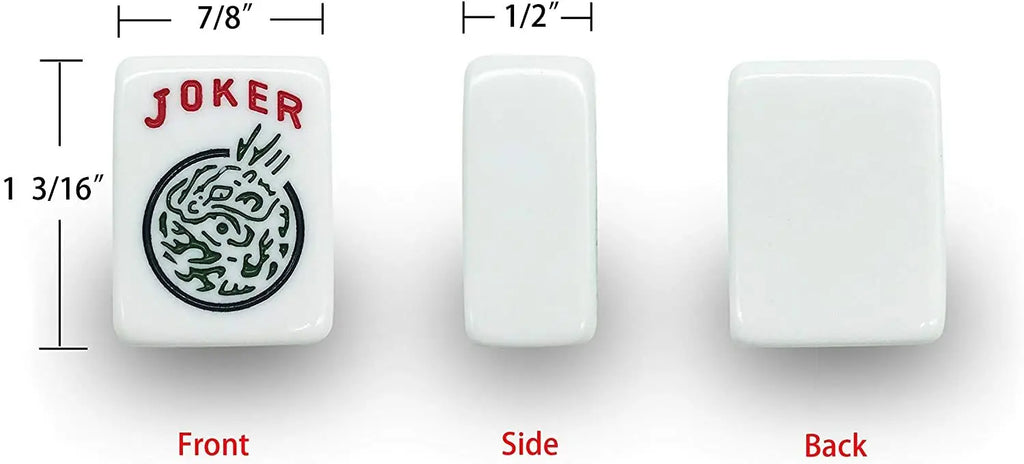 American Mahjong Set 166 Tiles Black Bag 4 Color Pushers Racks Western Mahjongg (western mahjong set)