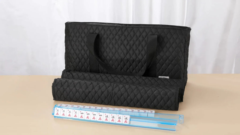 American Mahjong Set 166 Tiles Black Bag 4 Color Pushers Racks Western Mahjongg (western mahjong set)