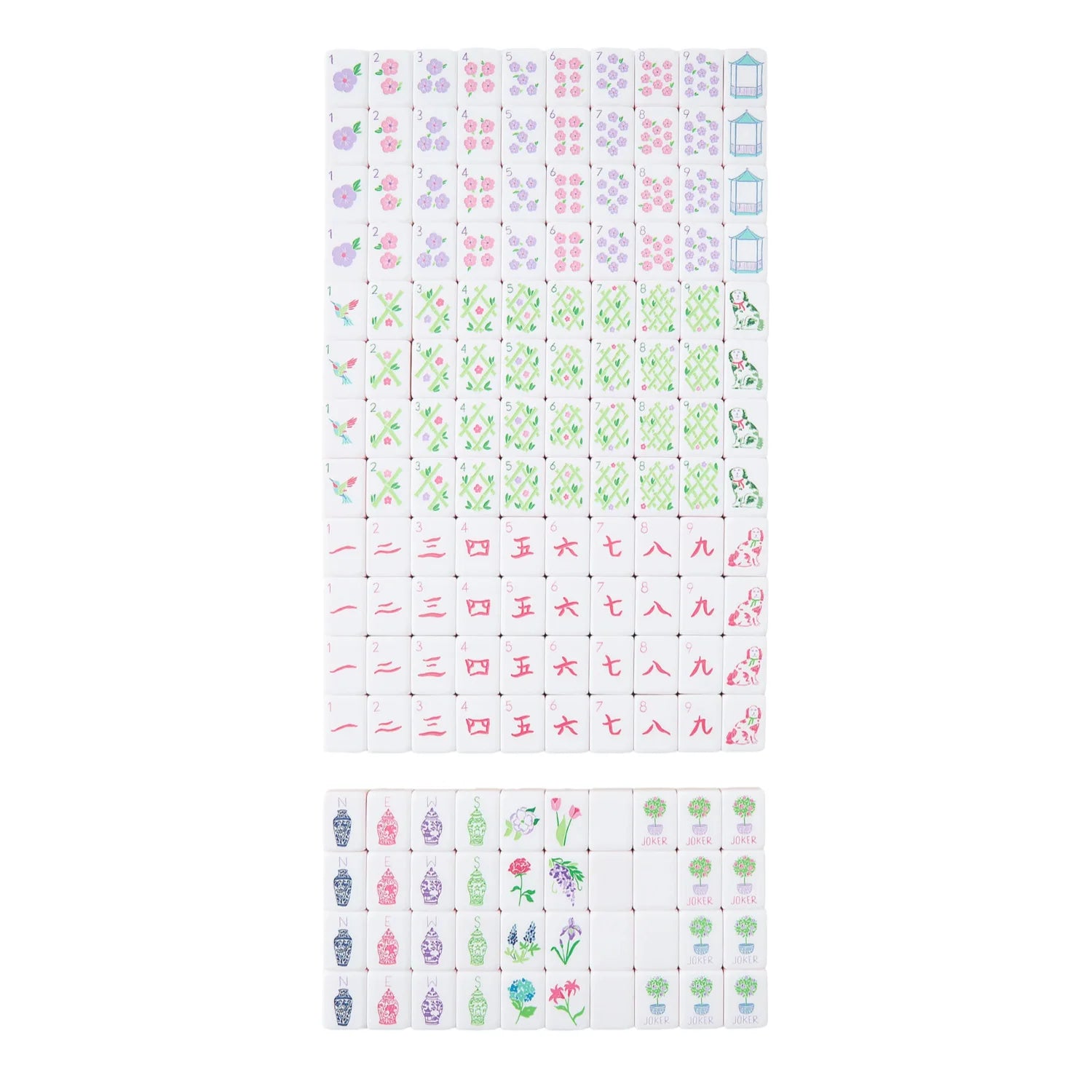 Light Purple Acrylic American Mahjong Set Luxury Crystal Tiles with Storage Bag for Home Gift (light purple mahjong set)