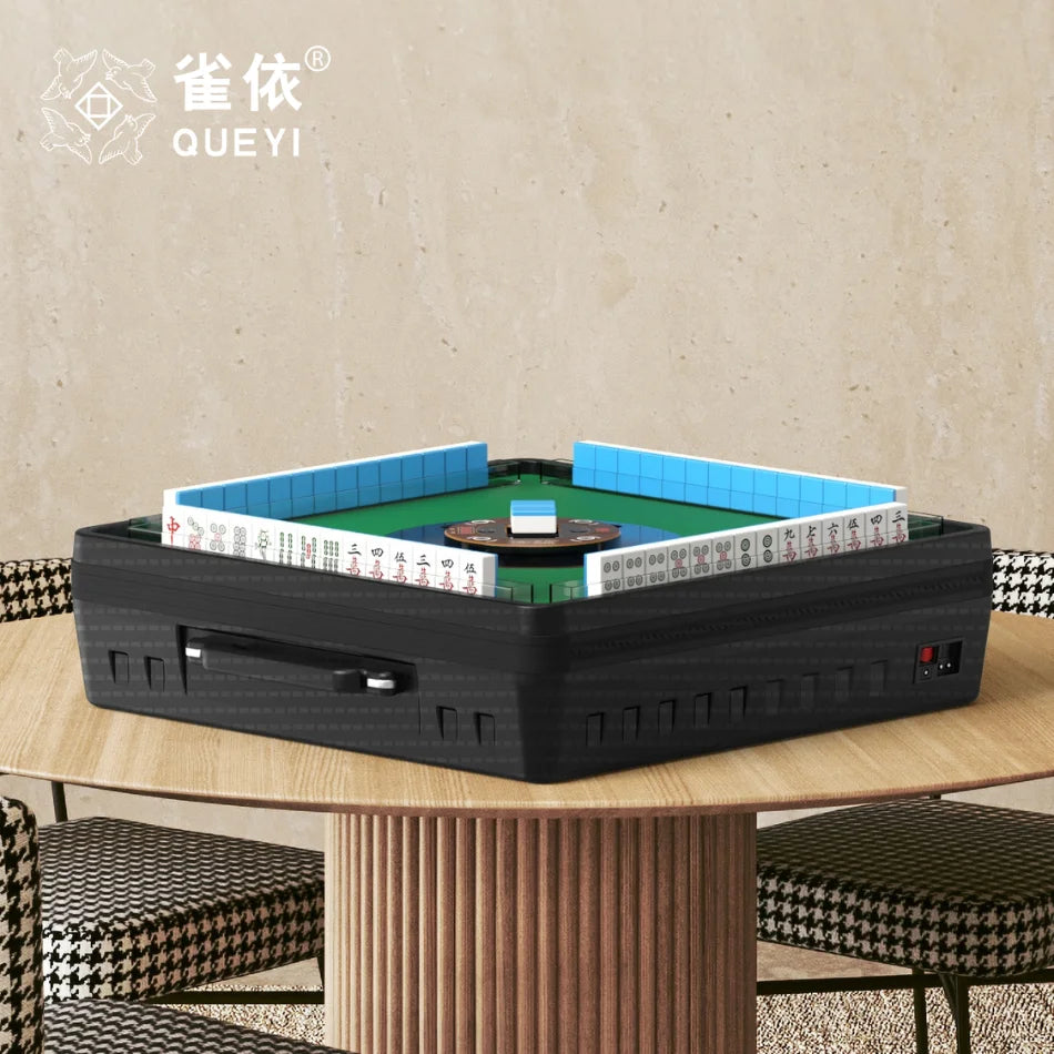 Compact Mahjong Table with Patented Random Shuffle 90% Lighter Design Mahjong Machine for Small Spaces and Travel Use (compact mahjong table)